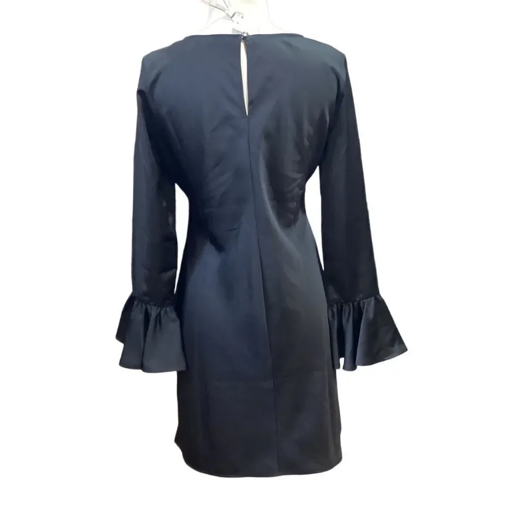NWT J. Crew Winter Garden Dress Black Sz 2
